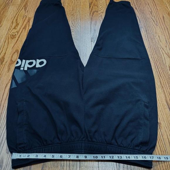 Adidas Performance Men's XL White Logo Black Pull on Slouchy Sweatpants Joggers - Picture 11 of 16